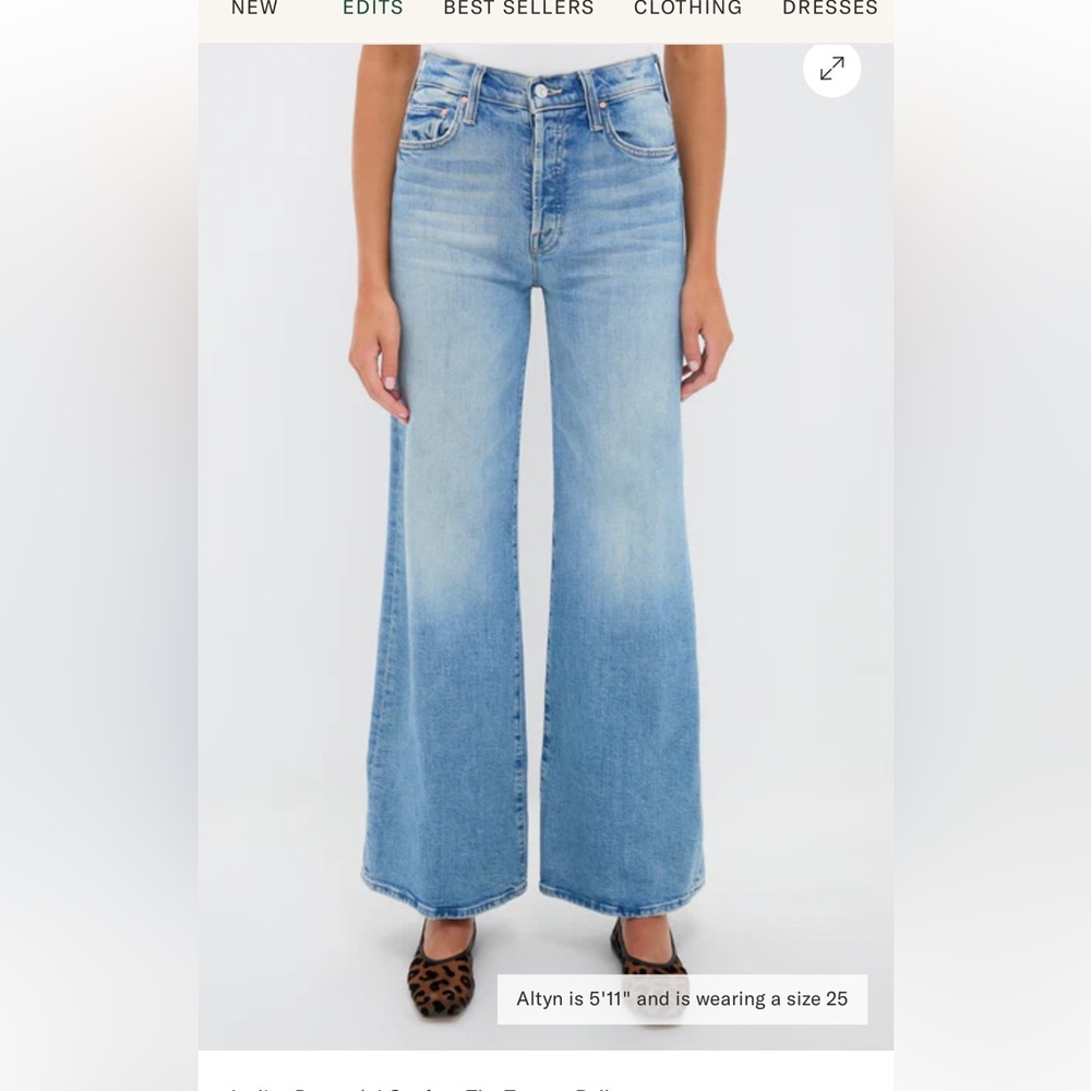 MOTHER Light Blue Wide-leg Jeans size 32